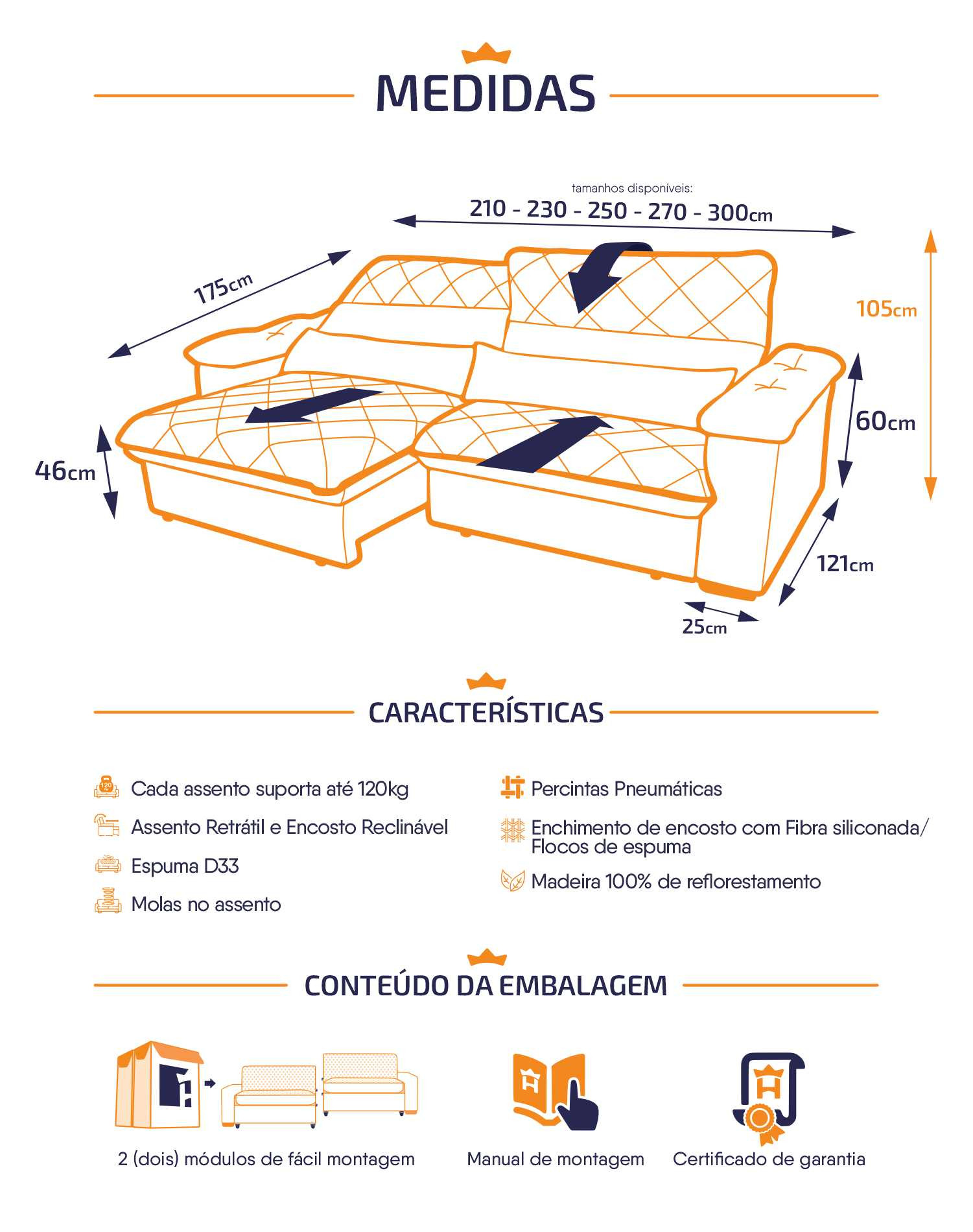 Sofá Retrátil Reclinável Grécia Suede Velut Molas no Assento - King House