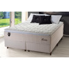 Conjunto Cama Box King Size Roma 193x203x71 Bege/Branco Molas Ensacadas