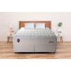 Conjunto Cama Box King Size Roma 193x203x71 Bege/Branco Molas Ensacadas