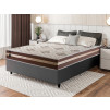 Conjunto Cama Box Espuma Chicago Marrom Casal 138x188x57