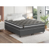 Conjunto Cama Box Espuma Miami Cinza King 193x203x62