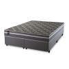 Conjunto Cama Box Espuma Miami Cinza King 193x203x62