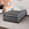 Conjunto Cama Box Espuma Miami Cinza Solteiro 88x188x62