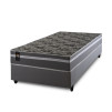 Conjunto Cama Box Espuma Miami Cinza Solteiro 88x188x62