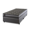 Conjunto Cama Box Espuma Miami Cinza Solteiro 96x203x62