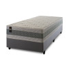 Conjunto Cama Box Espuma Oxford Verde Solteiro 96x203x67