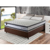 Conjunto Cama Box Molas Ensacadas Alpine Cinza Casal 138x188x65