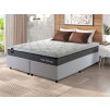 Conjunto Cama Box Molas Ensacadas Benton Cinza King 193x203x71