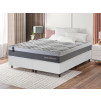 Conjunto Cama Box Molas Ensacadas Sheffield Cinza King 193x203x65