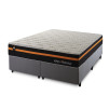 Conjunto Cama Box Molas Ensacadas Sirius Preto King 193x203x65